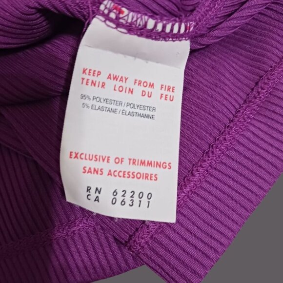Puma Womens Purple Ribbed  Fitted DryCell Tank Top Purple Small - Picture 5 of 11